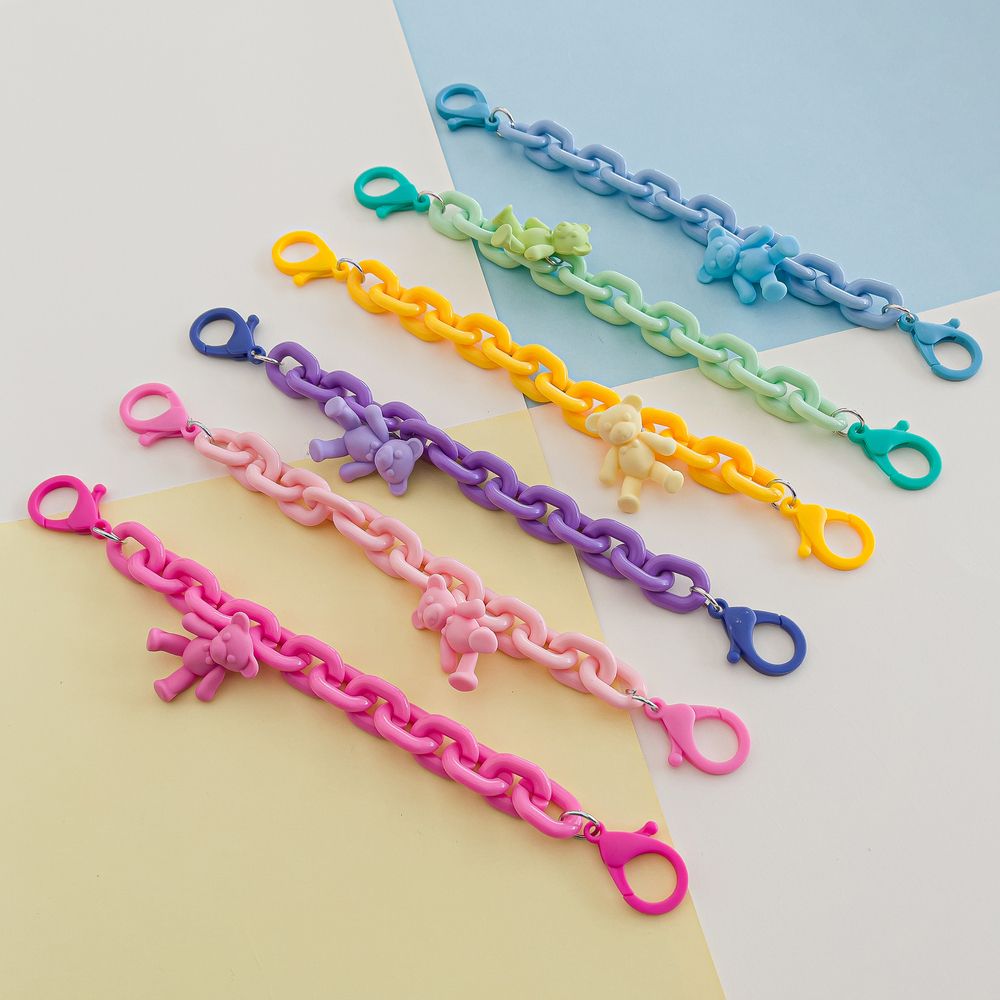 Varëse dekorative Hurtel Color Chain, shumëngjyrëshe, me arush lodër, e verdhë