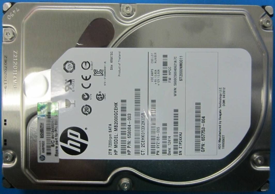 Disk për server HP (659570-001), 2TB, 3.5'', SATA III (6Gb/s)
