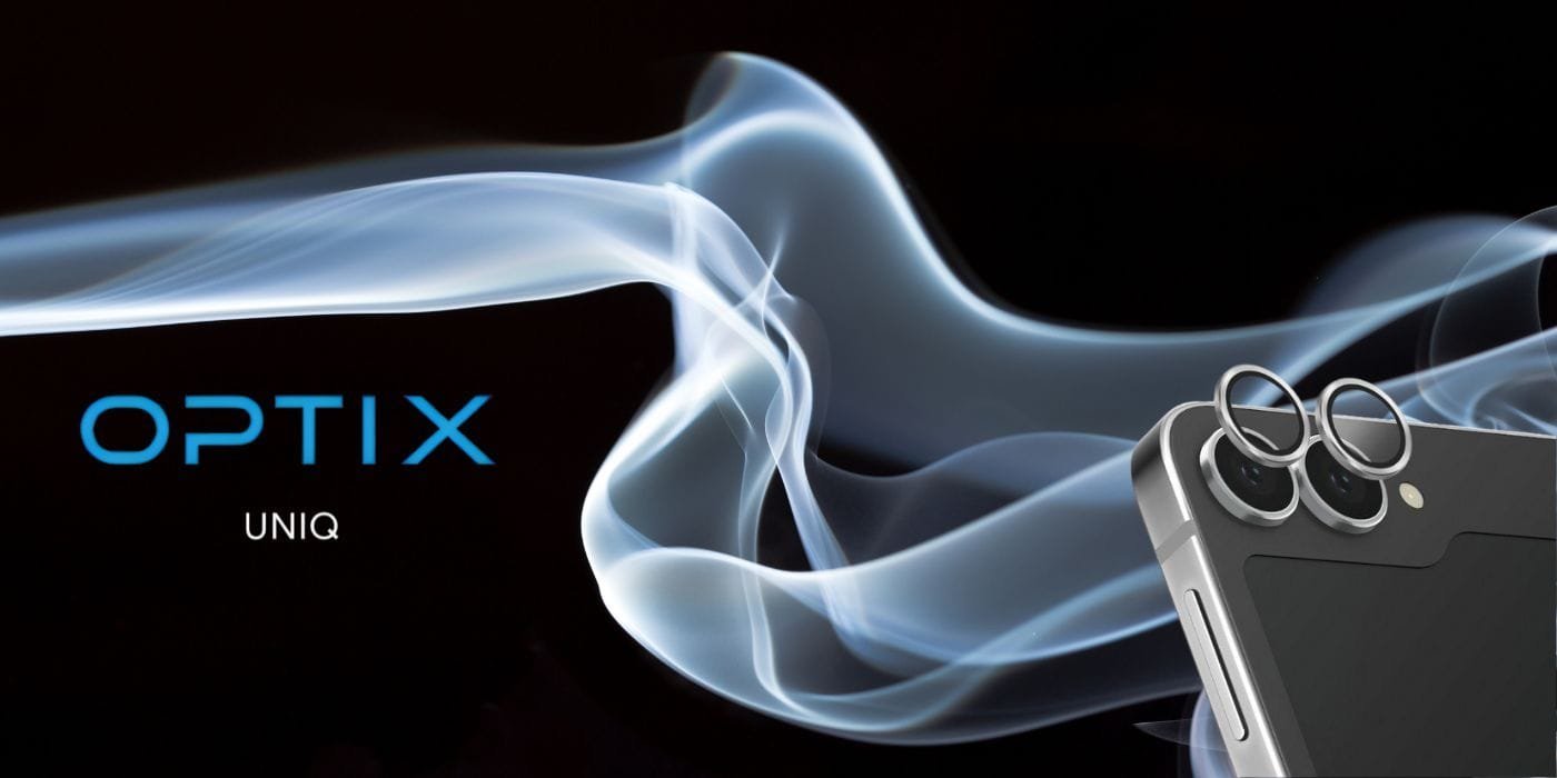 Mbrojtës kamerë Uniq Optix Aluminum për Samsung Galaxy Z Flip6, xham i temperuar, ngjyrë shimmer e bardhë