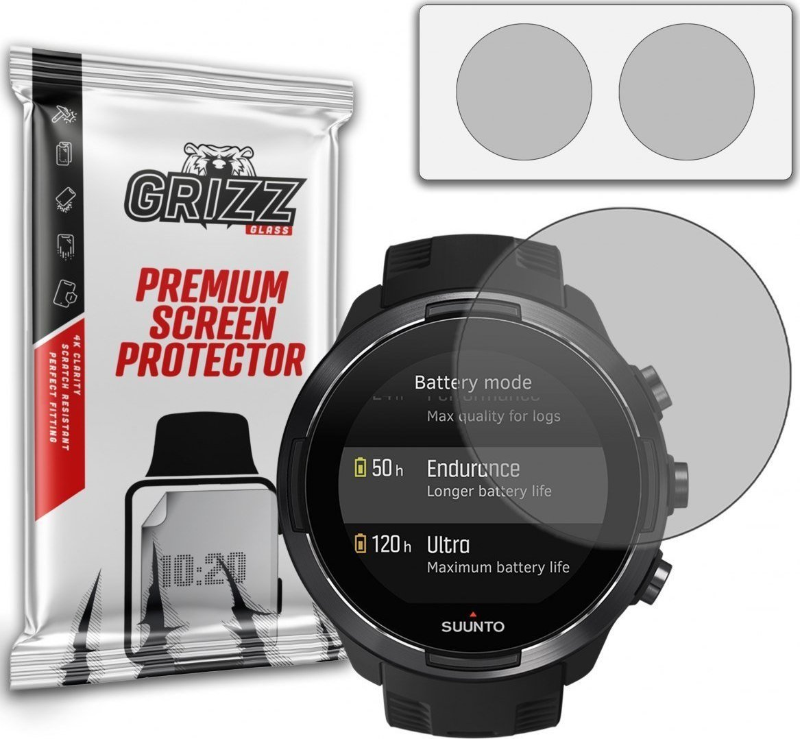 Film mbrojtës mat GrizzGlass për Suunto 9 Baro, set 2 copë, transparent