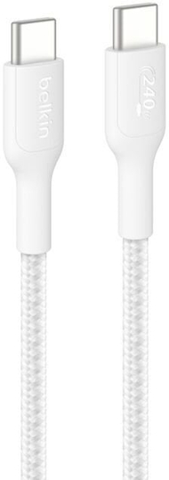 Kabllo USB Belkin BoostCharge Pro USB C në USB C, 1m, 240W, e bardhë