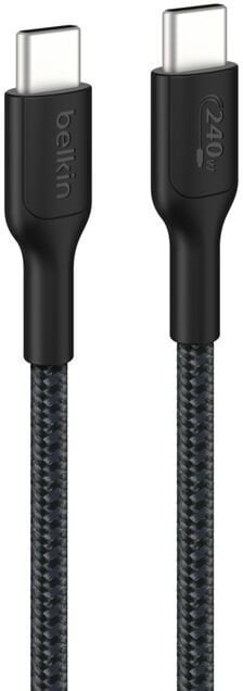 Kabllo USB-C Belkin BoostCharge Pro, 3m, 240W, e zezë