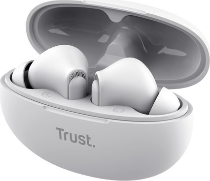 Kufje True Wireless Trust Yavi, Bluetooth, ENC, të bardha