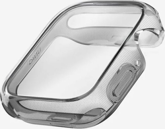 Kasetë mbrojtëse Uniq Garde për Apple Watch 46mm, TPU PC, me mbrojtës ekrani, e zezë smoked