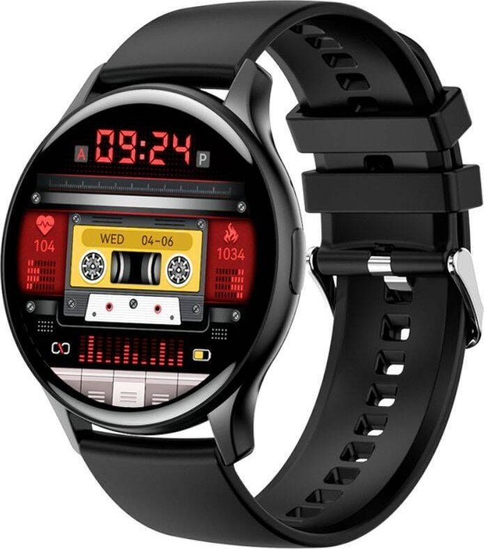 Smartwatch Rubicon Receiving Calls, ekran i madh, bateri 260mAh, e zezë
