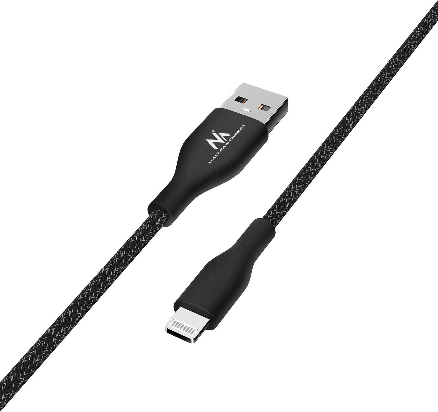 USB кабел Maclean MCE845B, USB A во Lightning, 1 m, црна