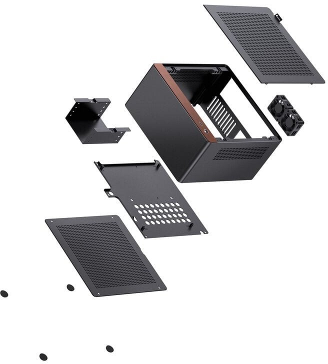Kuti kompjuterike Jonsbo N10, Mini Tower, Mini ITX, e zezë