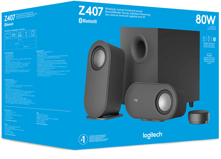 Altoparlantë Logitech Z407, i zi