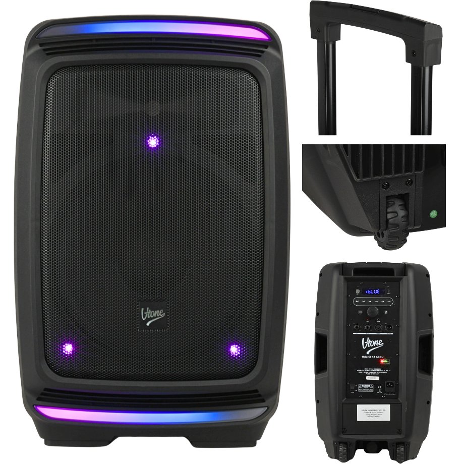 Boks aktiv portativ V-TONE OrionX 14 ACCU, 135W, Bluetooth 5.0, me RGB LED