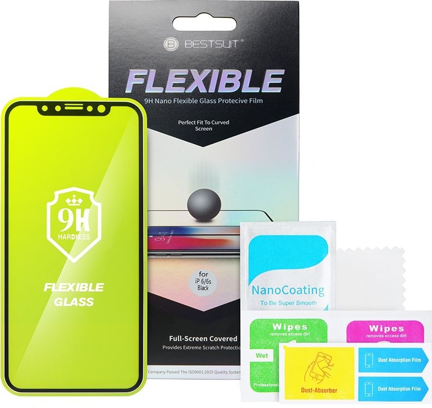 Xham mbrojtës Partner Tele.com Flexible Nano Glass 5D Full Glue për Huawei P30, i zi