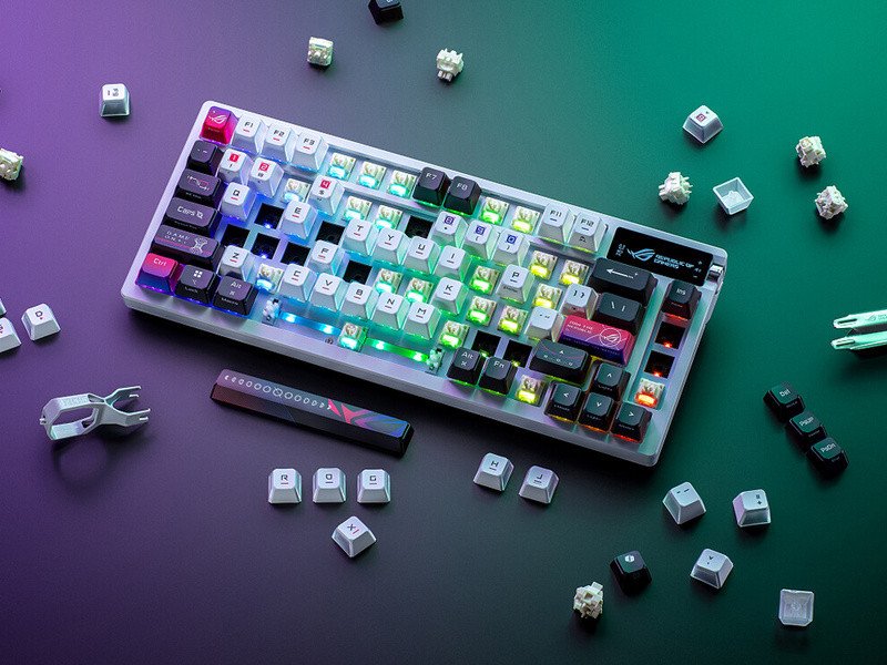 Tastierë gaming Asus ROG Azoth X Storm, wireless, 75%, e zezë