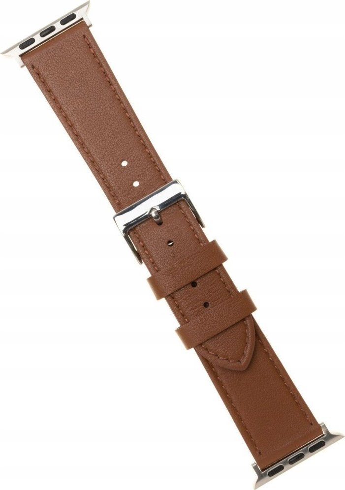Rrip dore për smartwatch FIXED Leather Strap, për Apple Watch 42 mm 44 mm 45 mm, lëkurë, kafe