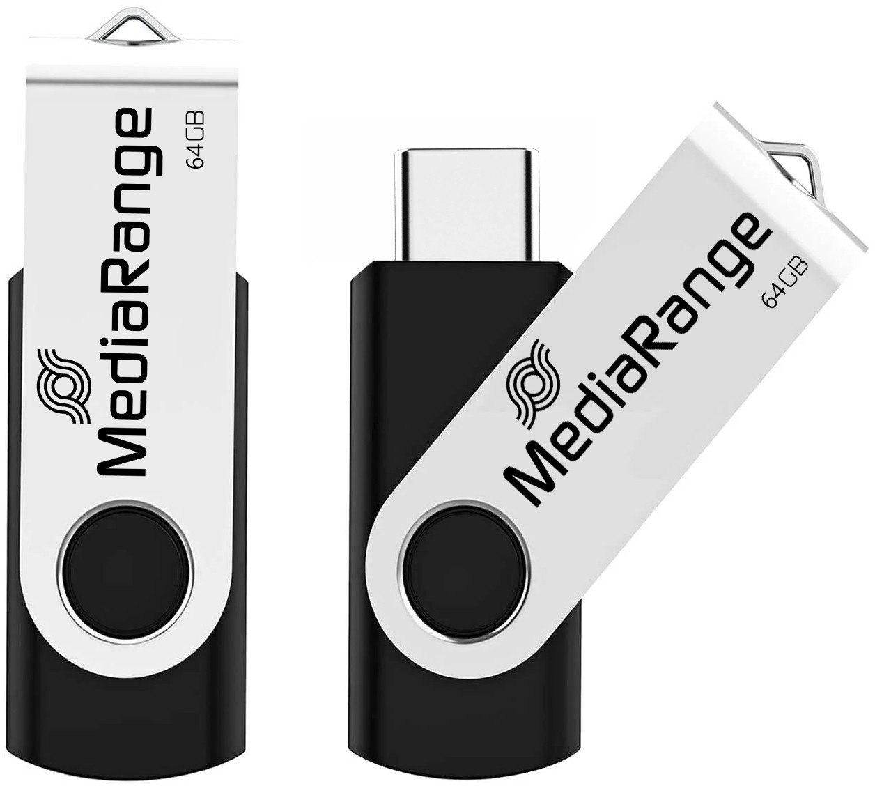 USB flash MediaRange USB 3.2 Gen1 USB C, 64GB, argjendtë