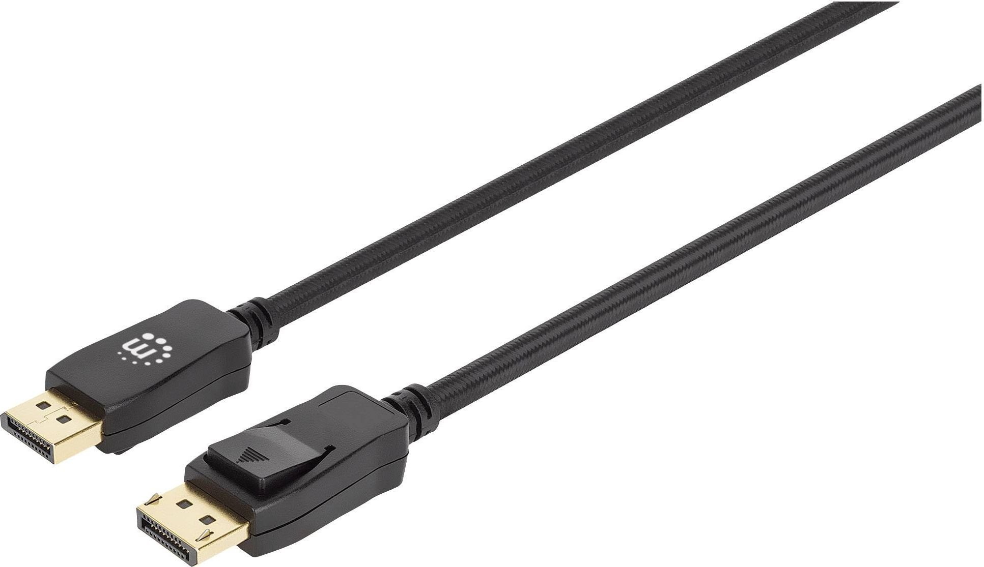 Kabllo Manhattan DisplayPort 1.4, 8K 60Hz, 2m, e zezë