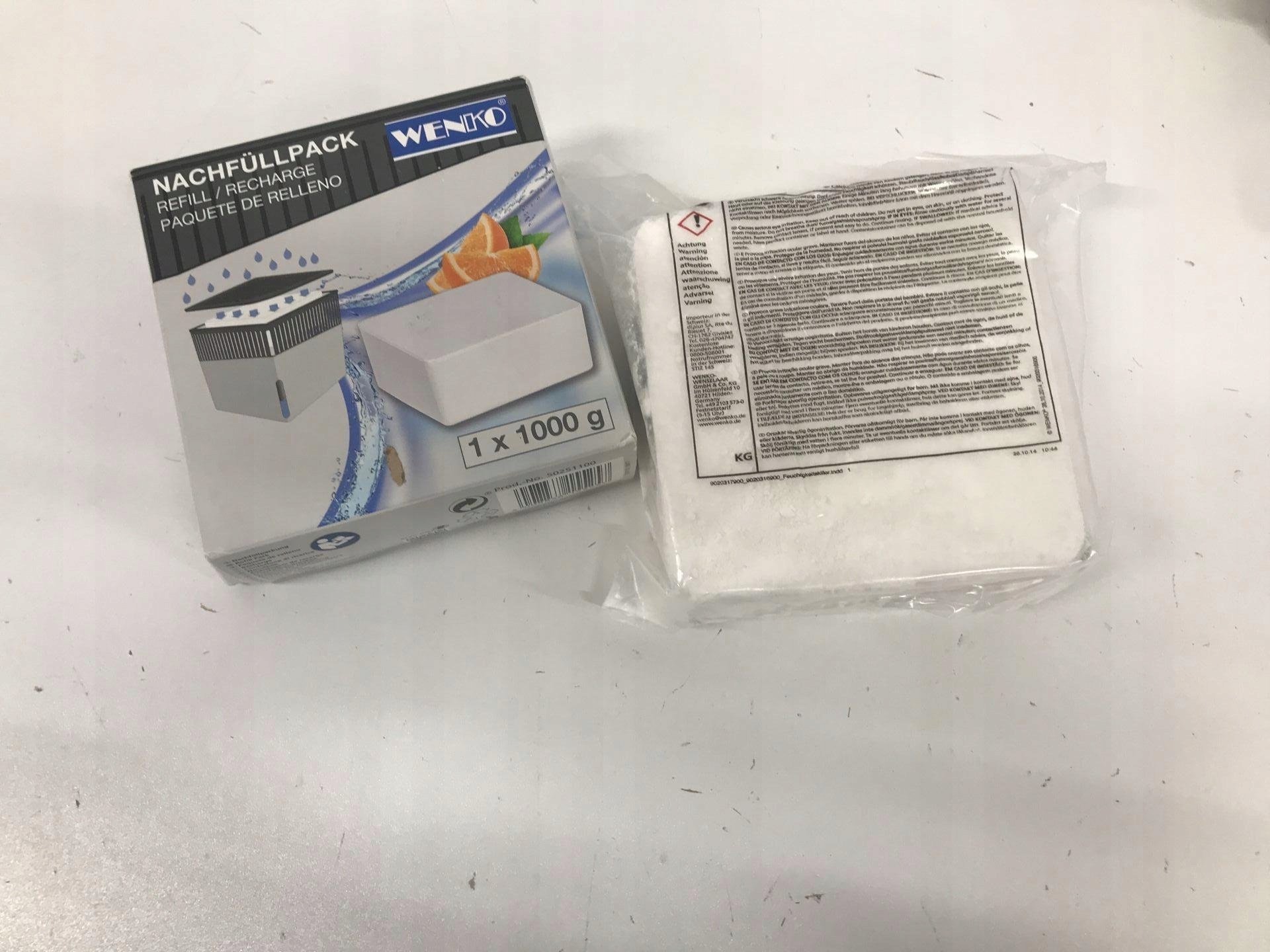 Rimbushje për absorbues lagështie Wenko Cube, 1000 g, aromë portokalli