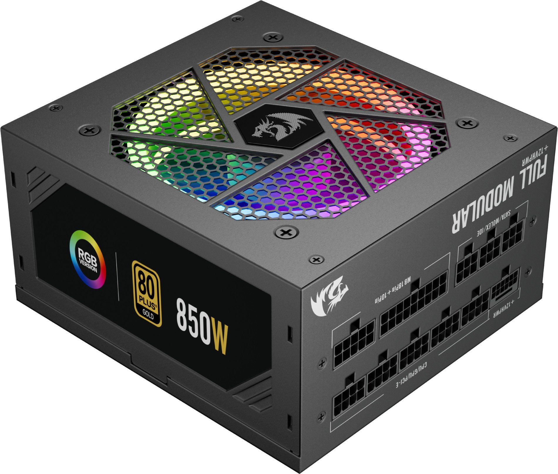 Furnizues energjie Redragon RGPS 850W, 80 Plus Gold, full modular, RGB, i zi