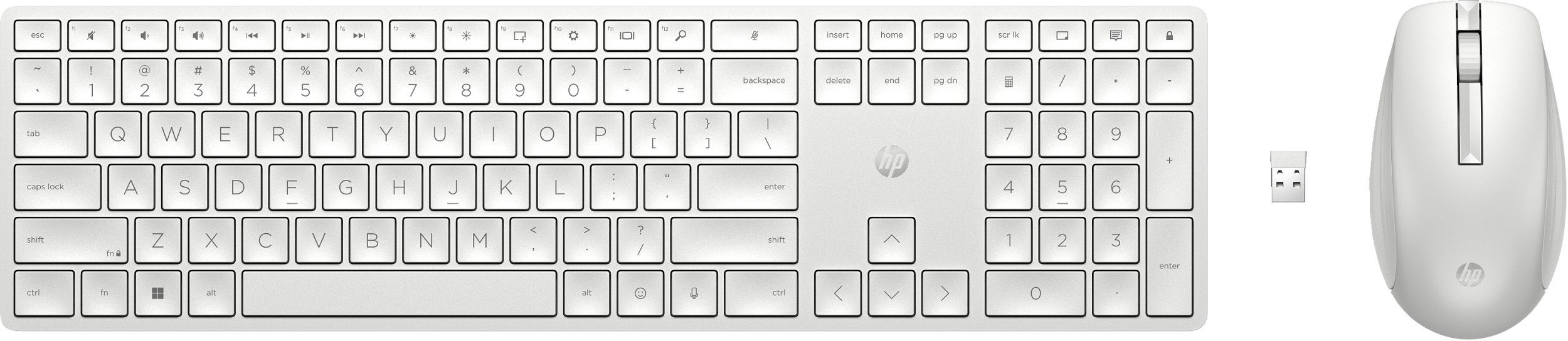 Set tastierë dhe maus HP 650 Wireless, pa tela, USB, i zi