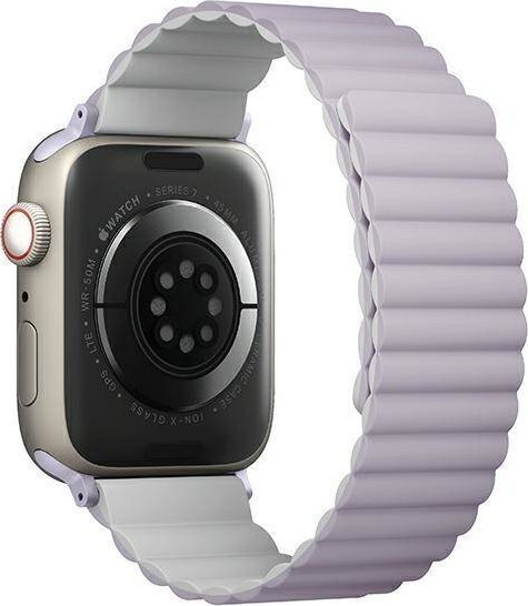 Rrip ore Uniq Revix për Apple Watch 44/45/49mm, magnetik, i kthyeshëm, lejla e bardhë
