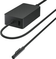 Karikues Microsoft Surface 65W Power Supply, me USB, për laptop dhe tablet, i zi