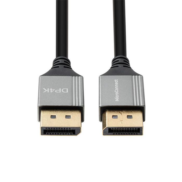 Kabllo DisplayPort MicroConnect Ultra Slim, 2m, 4K, e zezë