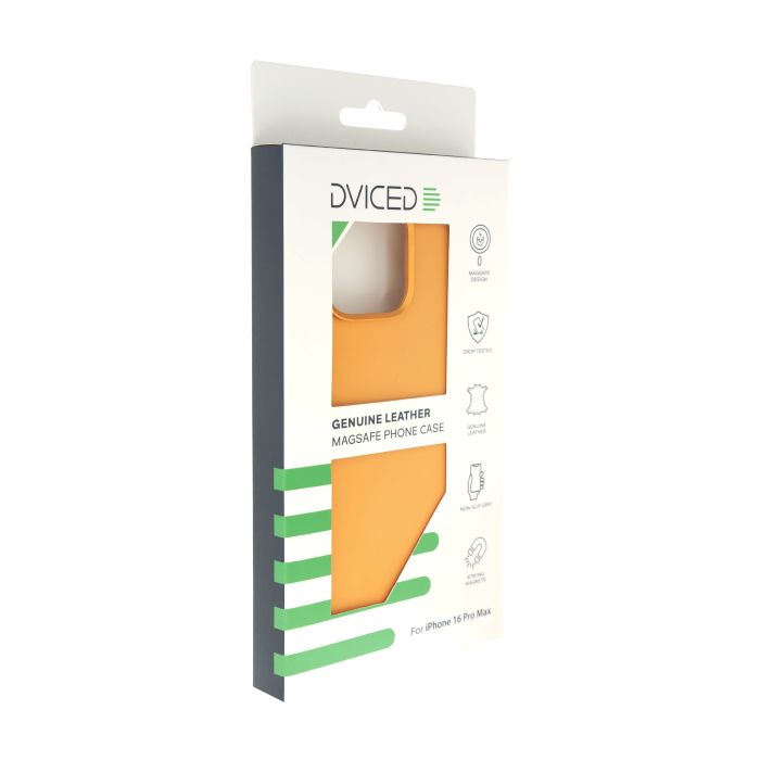 Dviced Leather Case With MagSafe For iPhone 16 Pro Max, Orange