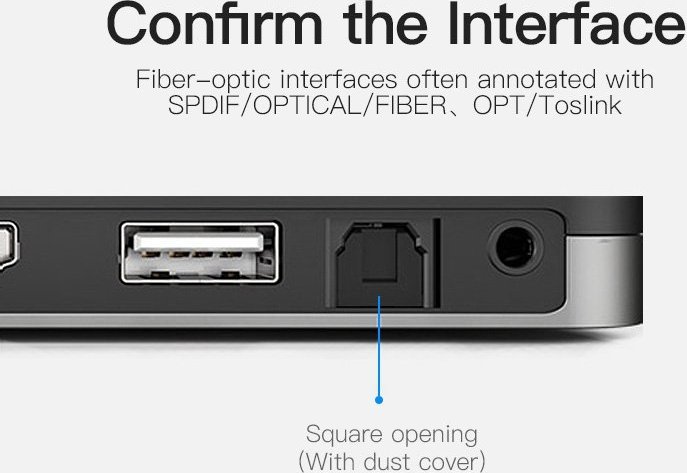 Kabllo audio optike Vention Toslink, 2m, i zi