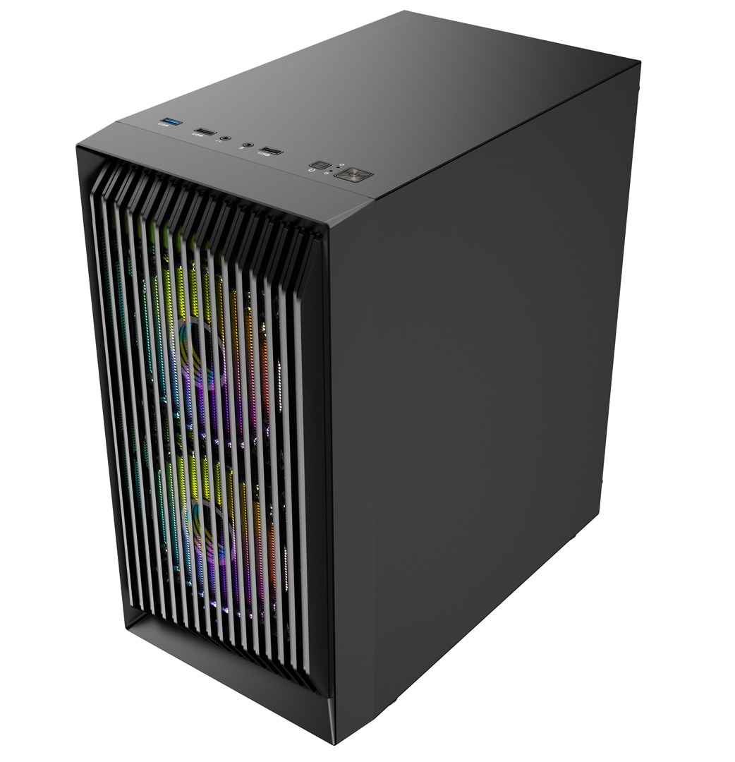 Kutia kompjuterike Logic Concept Atos, Micro ATX, ARGB, e zezë