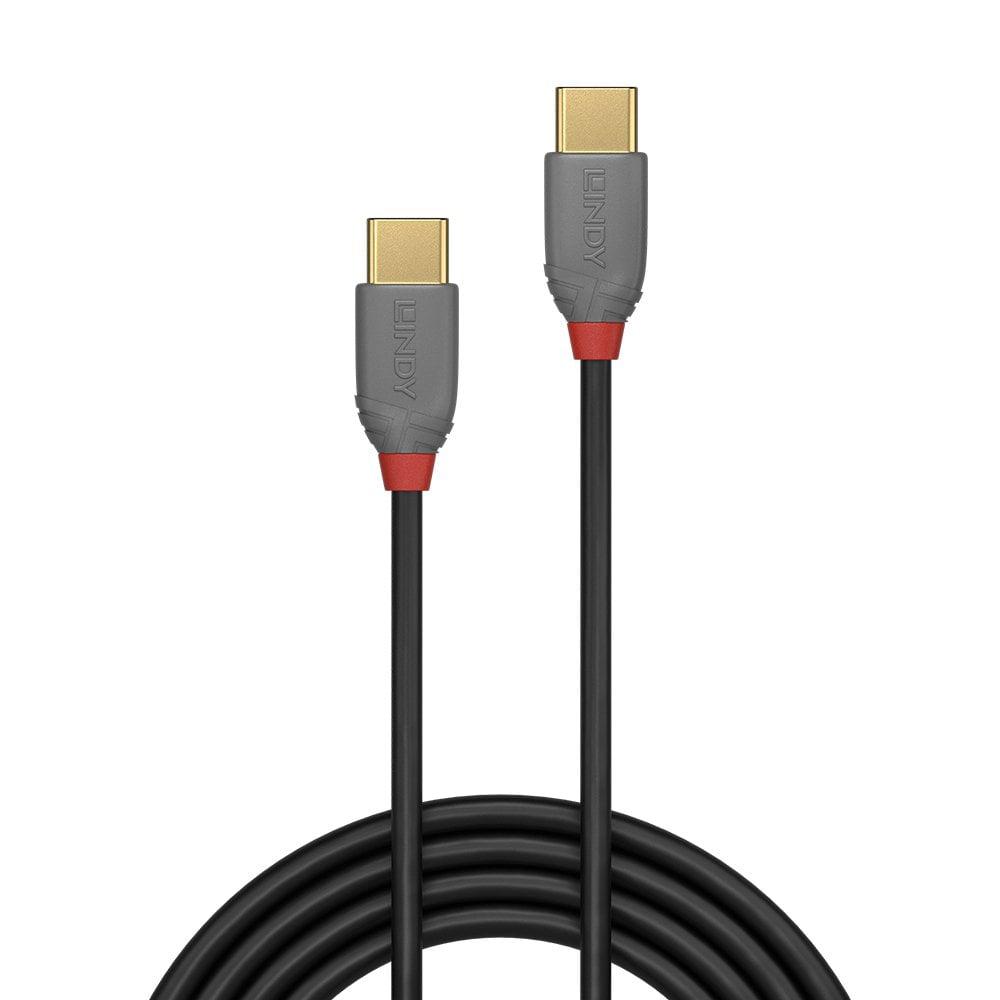 Kabllo USB Lindy USB C në USB C, 1 m, 480 Mb/s, gri