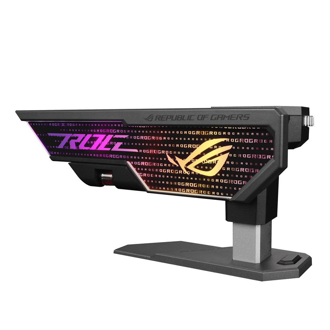 Mbajtëse grafike ASUS ROG Herculx, për kartela grafike, RGB, gri