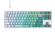 Tastierë gaming Havit KB901L, me kabllo USB, RGB, e bardhë e gjelbër