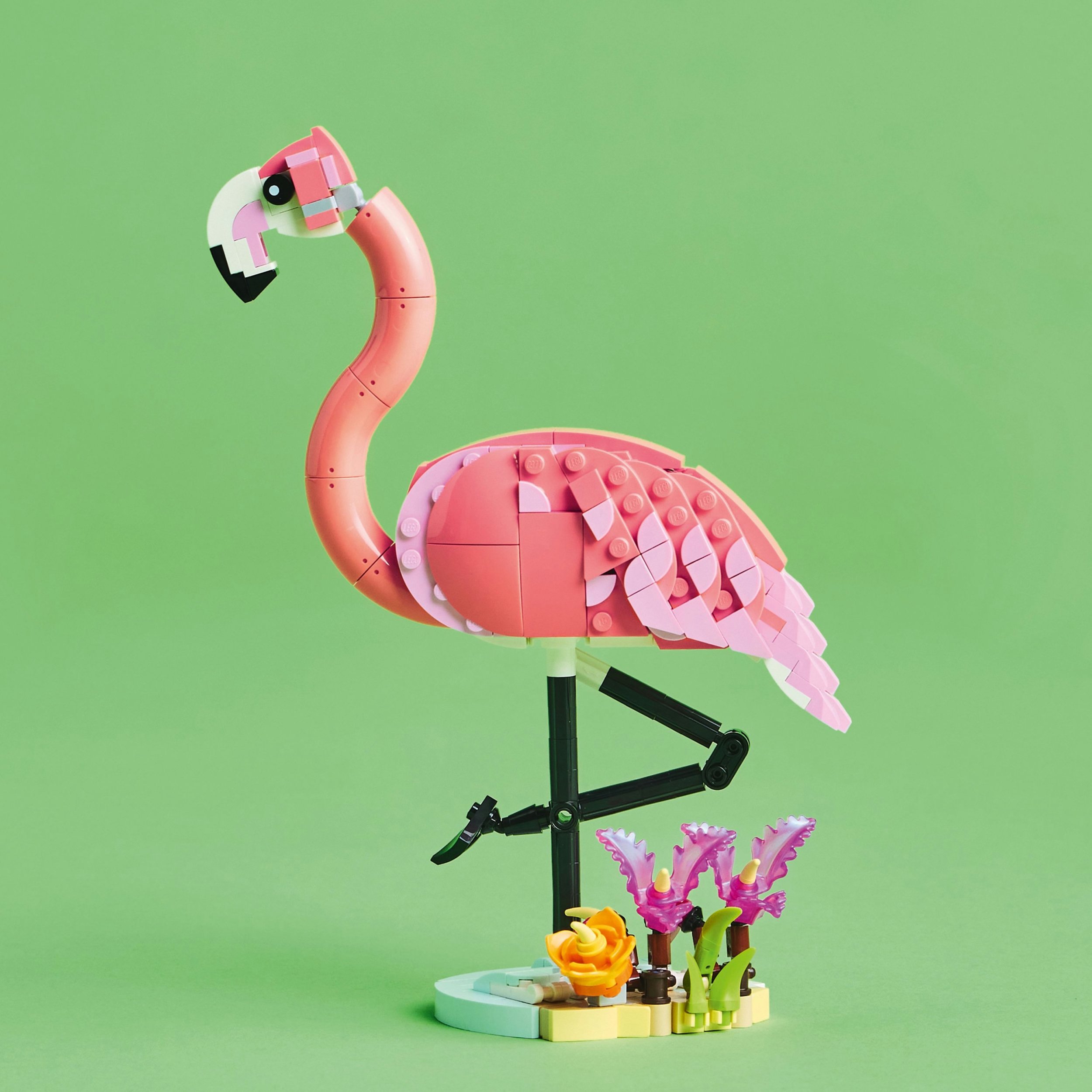 Set LEGO Creator Wild Animals Pink Flamingo, 3 në 1, shumëngjyrësh
