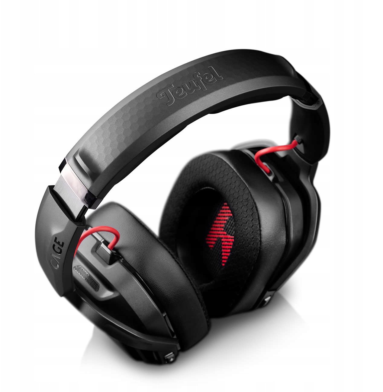Headset gaming Teufel Cage Pro, pa tela, bas i fuqishëm, i zi