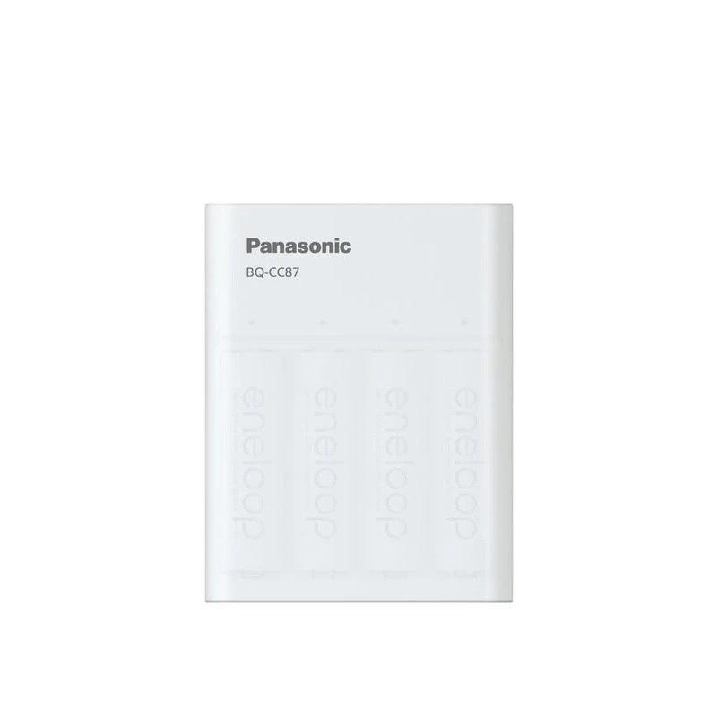 Karikues baterish Panasonic Eneloop BQ-CC87, USB, për AA dhe AAA, i bardhë
