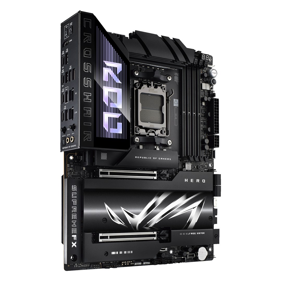 Pllakë amë ASUS ROG CROSSHAIR X870E HERO, AM5, DDR5, Wi-Fi 7, e zezë