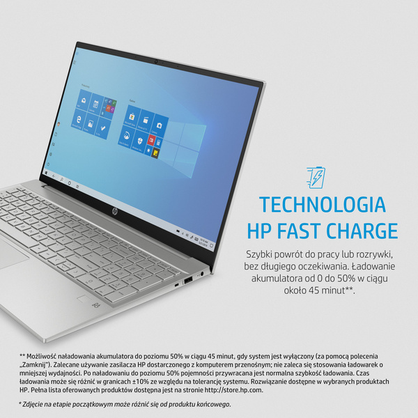 Laptop HP Pavilion 15-EH1070DX, 15.6'', AMD Ryzen 7, 8GB RAM, 512GB SSD, AMD Radeon Graphics, i kaltër