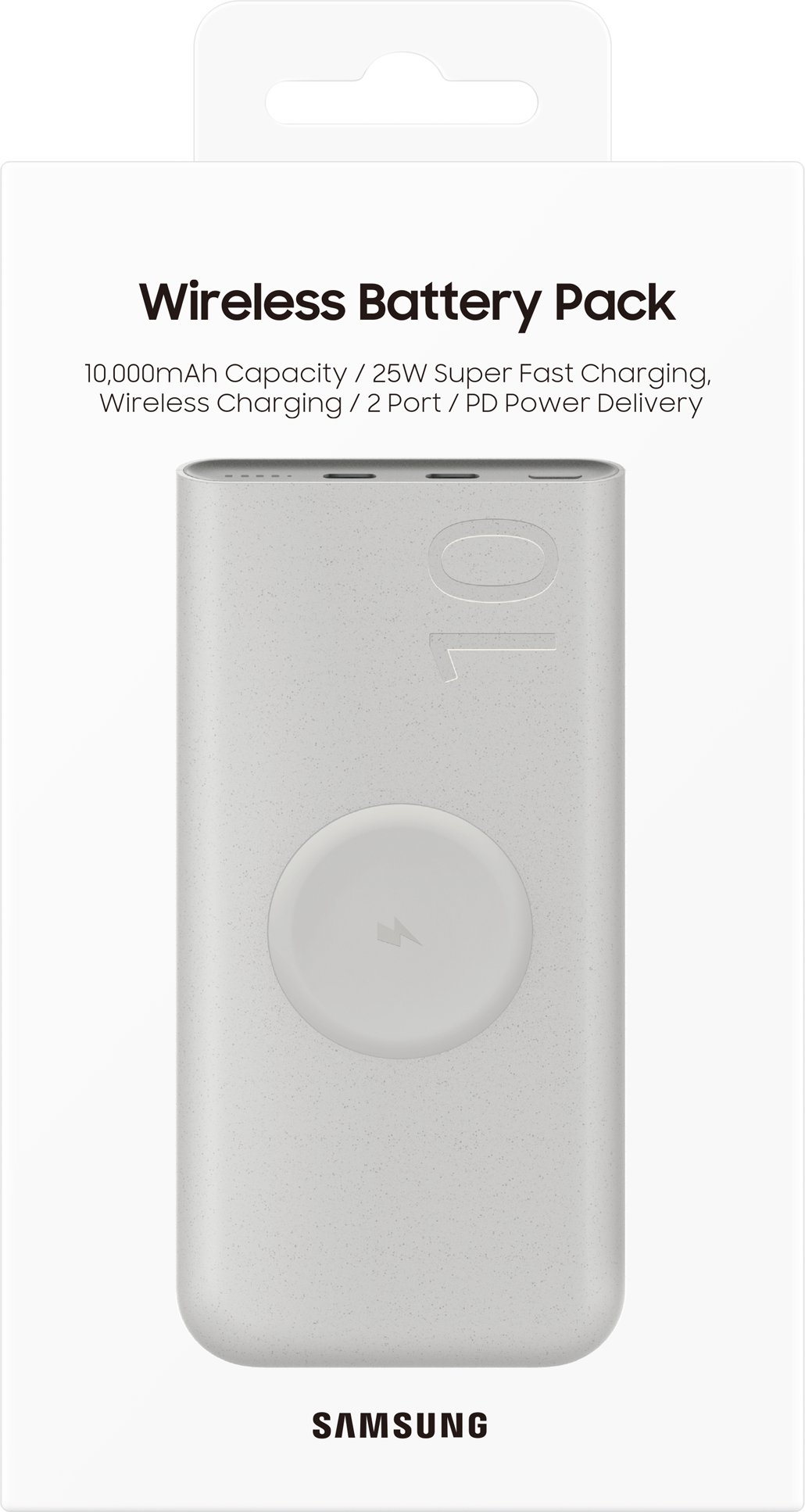 Power bank Samsung EB-U2510, 10000mAh, karikim wireless, beige