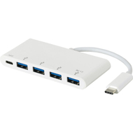 Hub USB C ESTUFF ES623007WH, 4x USB 3.0, 5 Gbps, i bardhë