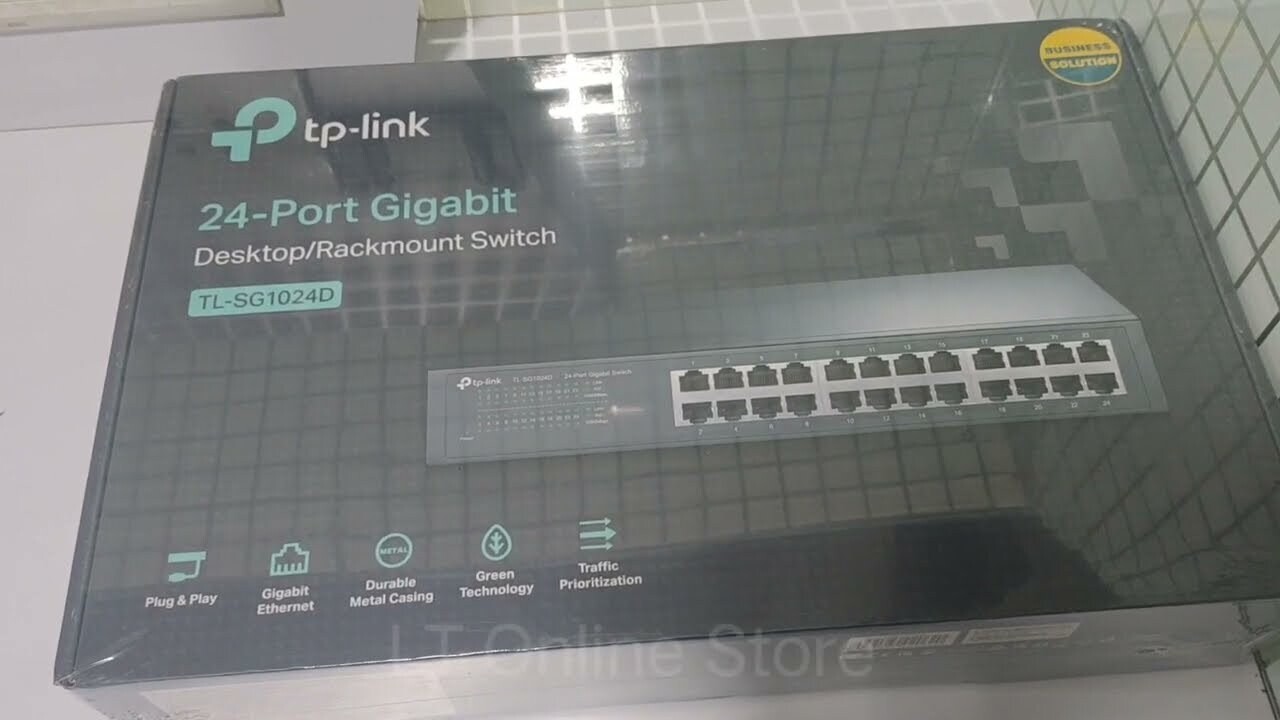 Switch TP-Link TL-SG1024, 24 porte Gigabit, RJ45, pa ventilator