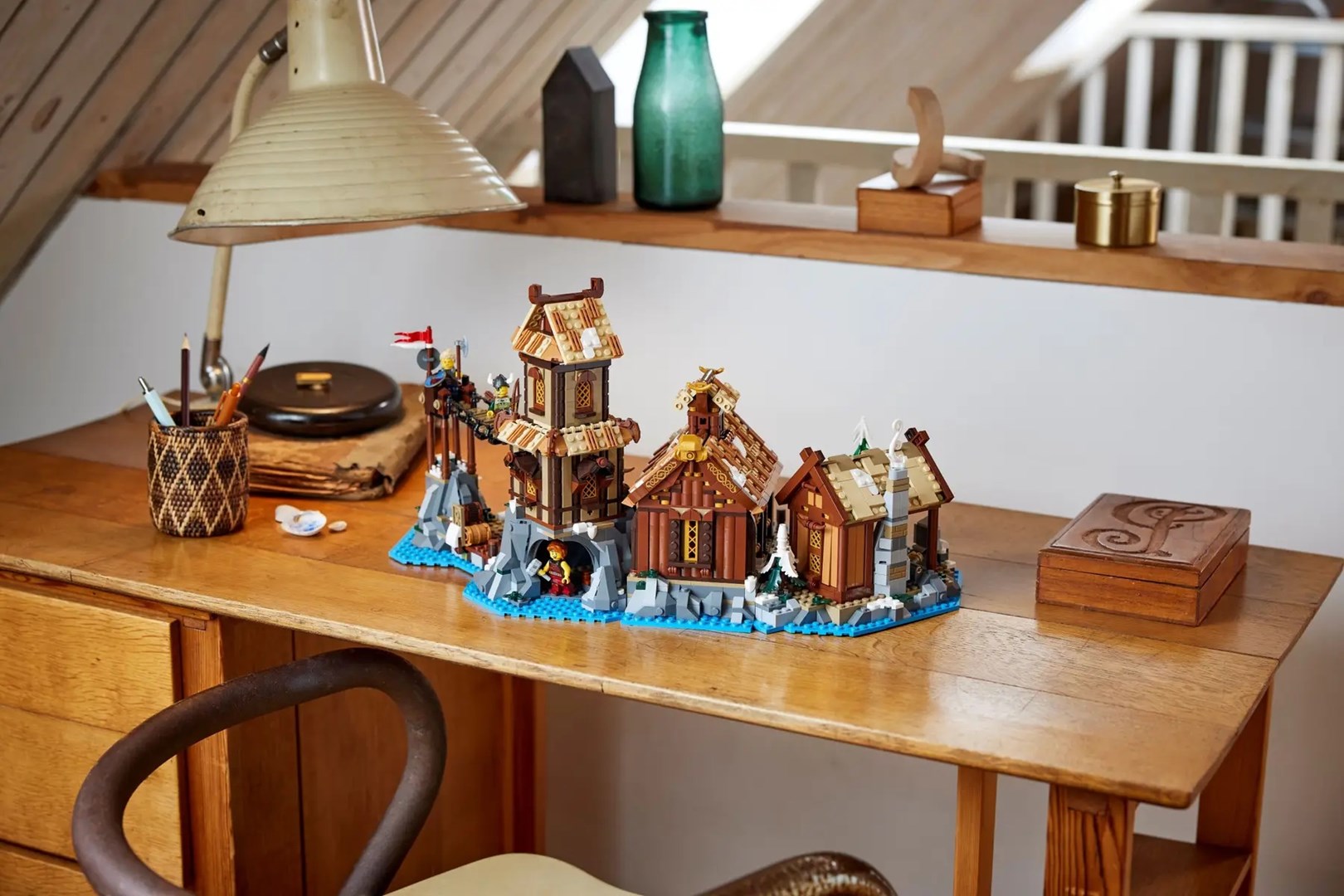 Lodër ndërtimi LEGO Ideas Viking Village 21343, mbi 2000 pjesë, shumëngjyrëshe