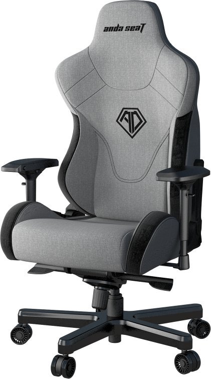 Karrige gaming AndaSeat T-Pro II, ergonomike, pëlhurë, gri e zezë