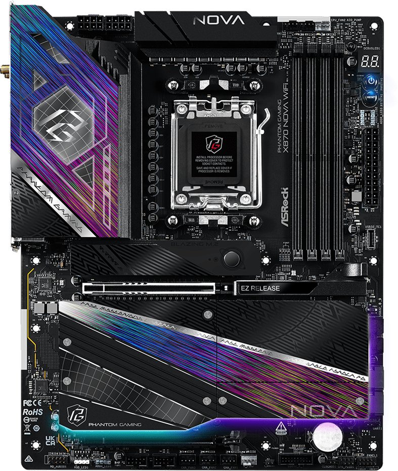 Pllakë amë Asrock X870 NOVA WIFI, Socket AM5, DDR5, ATX 2
