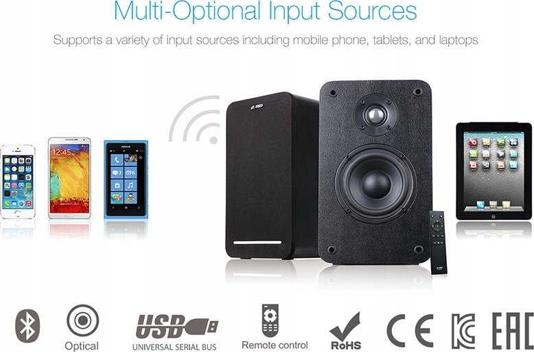 Altoparlantë Fenda F&amp;D R40BT, 60W, Bluetooth, të bardhë