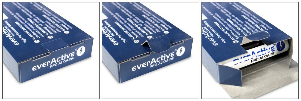 Bateri alkaline EverActive Pro LR03 AAA, 1.5V, 10 copë, e bardhë