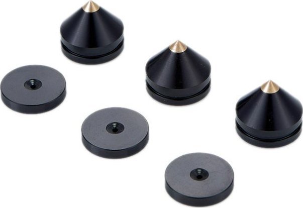 Spikes për altoparlantë Mozos SPS-P04, set 4 copë, alumin, të zeza