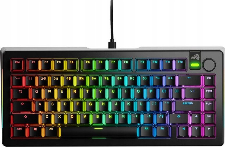 Гејминг тастатура Glorious GMMK 3 Pro 75%, механичка со кабел, линеарна, црна