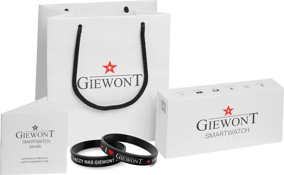 Ora inteligjente Giewont GW430-2, ekran me prekje, monitorim aktiviteti, gri