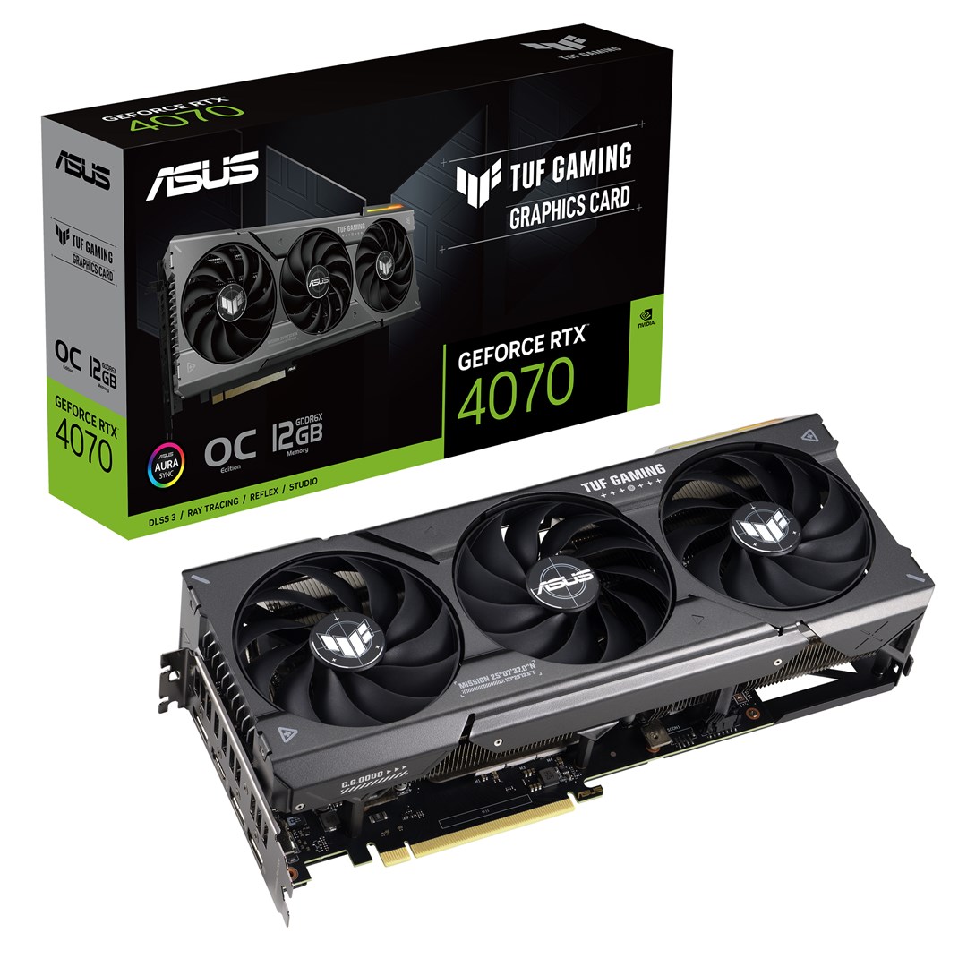 Kartë grafike ASUS Gaming NVIDIA GeForce RTX 4070, 12 GB GDDR6X, TUF-RTX4070-O12G-