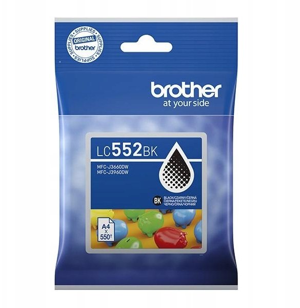Toner Brother LC552BK, origjinal, 550 faqe, i zi