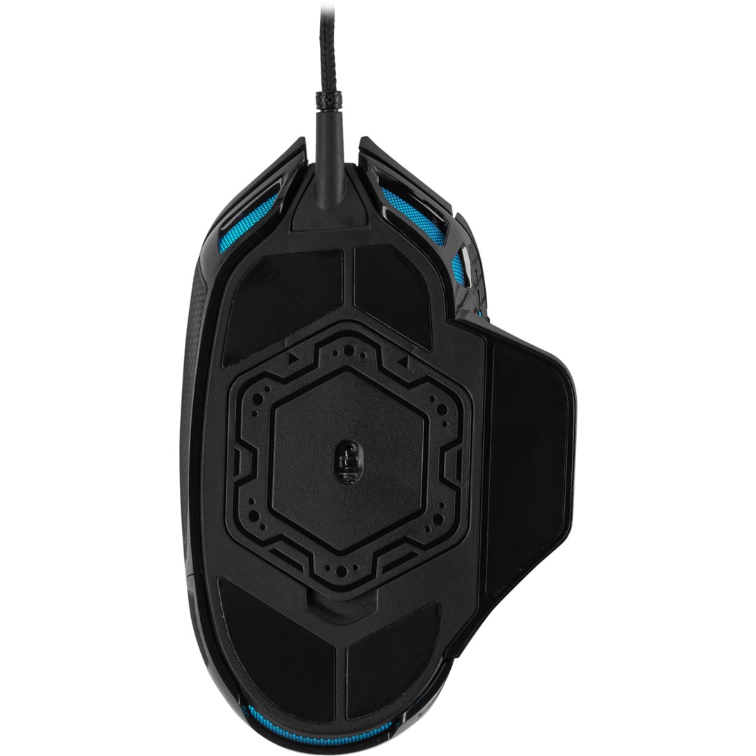 Гејминг глушец Corsair NIGHTSWORD RGB, со кабел, 18000 DPI, црн