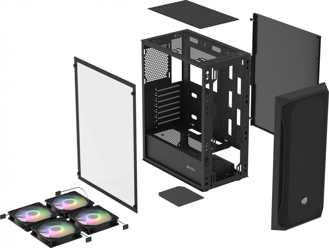 Kasë për PC Fury Shobo SH4F RGB (NFO-2154), e zezë